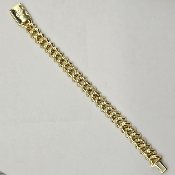 GUU Shop 925 Sterling VVS Real Moissanite Wide Prong Cuban Bracelet 8" L Men's - Picture 7 of 10